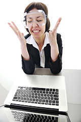 Image showing business woman working on laptop