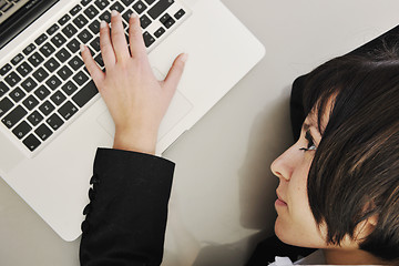 Image showing business woman working on laptop