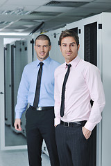 Image showing it engineers in network server room