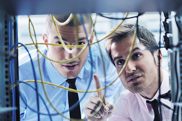 Image showing it engineers in network server room