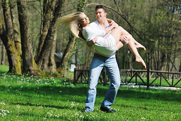 Image showing romantic couple in love outdoor