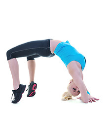 Image showing fitness and exercise with blonde woman