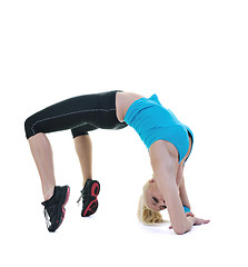 Image showing fitness and exercise with blonde woman