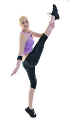 Image showing fitness and exercise with blonde woman