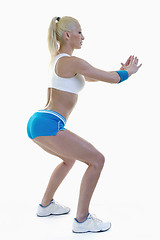 Image showing fitness and exercise with blonde woman