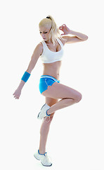 Image showing fitness and exercise with blonde woman