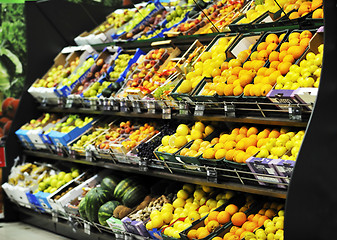 Image showing fresh fruits and vegetables in supe market