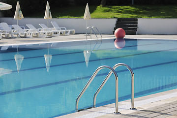 Image showing hotel outdoor swimming pool