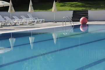 Image showing hotel outdoor swimming pool