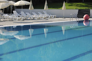Image showing hotel outdoor swimming pool