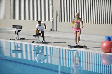 Image showing couple exercise