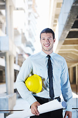 Image showing architect on construction site