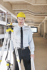 Image showing architect on construction site