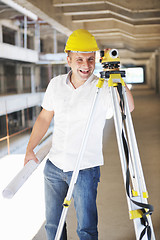 Image showing architect on construction site