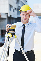 Image showing architect on construction site