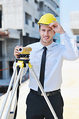 Image showing architect on construction site