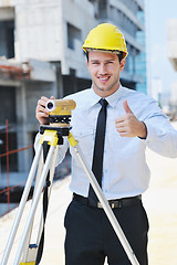 Image showing architect on construction site