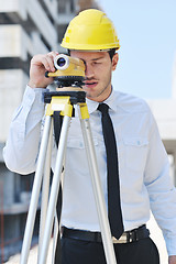 Image showing architect on construction site