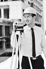 Image showing architect on construction site