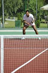 Image showing young man play tennis outdooryoung man play tennis outdoor