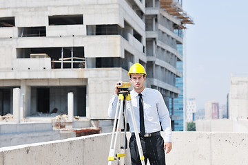 Image showing architect on construction site