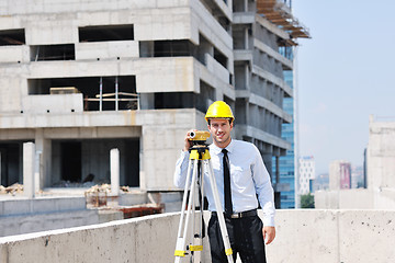 Image showing architect on construction site