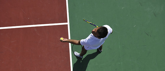 Image showing young man play tennis