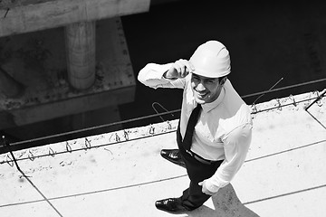 Image showing architect on construction site