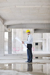 Image showing architect on construction site