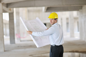 Image showing architect on construction site