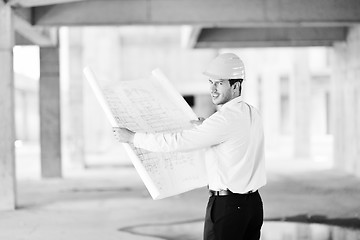 Image showing architect on construction site