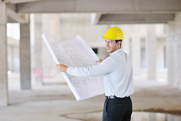 Image showing architect on construction site