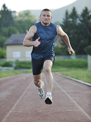 Image showing young athlete running