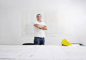 Image showing architect on construction site