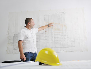 Image showing architect on construction site