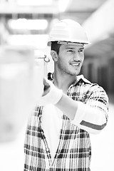 Image showing hard worker on construction site