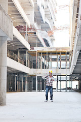 Image showing hard worker on construction site