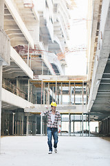 Image showing hard worker on construction site