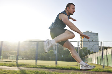 Image showing young athlete running