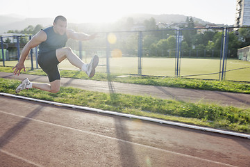 Image showing young athlete running