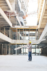 Image showing hard worker on construction site