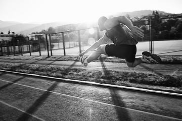 Image showing young athlete running