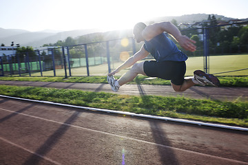 Image showing young athlete running