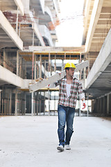 Image showing hard worker on construction site