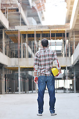 Image showing hard worker on construction site