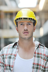 Image showing hard worker on construction site