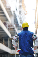 Image showing hard worker on construction site