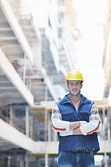 Image showing hard worker on construction site