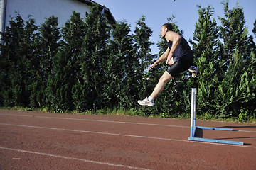 Image showing young athlete running