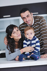 Image showing happy young family have fun  at home